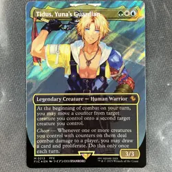Tidus, Yuna's Guardian 0213 Borderless Surge Foil Commander: FINAL FANTASY MTG - Image 1