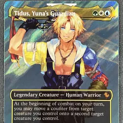 Tidus, Yuna's Guardian 0213 Borderless Surge Foil Commander: FINAL FANTASY MTG - Image 4