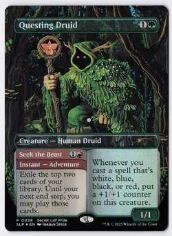 Questing Druid - Foil - Borderless - MTG Secret Lair Showdown - RareCo - Image 1