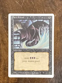 Magic: The Gathering (MTG) - Dark Ritual, Revised Ed. - Common Excellent Condion - Image 1