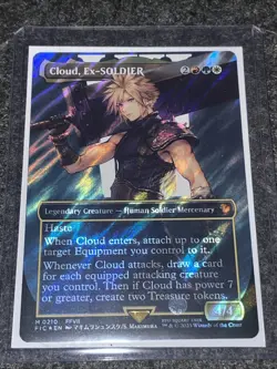 Cloud Ex SOLDIER - Surge Foil Showcase Final Fantasy MTG NM/M 0210 FFVII - Image 1