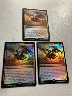 3 x mtg Breeches the Blastmaker, 2 foil, Outlaws of Thunder Junction, unplayed - Image 1