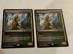2 x mtg Kraul Whipcracker, promo pack border, Murders at Karlov Manor, unplayed - Image 1