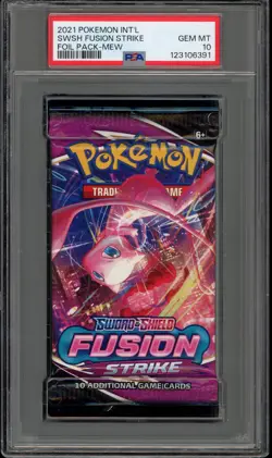 Pokemon Fusion Strike Mew Sealed Booster Pack PSA 10 Gem Mint - Image 1