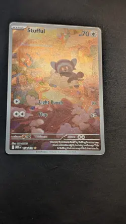 Stufful 154/132 Illustration Rare Pokemon Mega Evolution Pack Fresh - Image 2