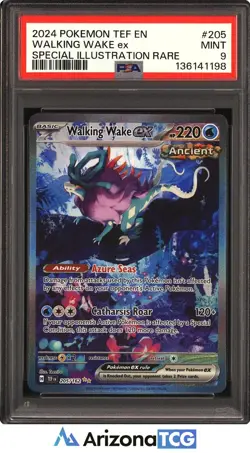 Pokemon 2024 Walking Wake ex 205/162 Full Art SIR Temporal Forces PSA 9 - Image 1