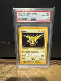 1999 Pokemon Base Set Zapdos Holo #16/102 PSA 8 NM-MT WOTC - Image 1