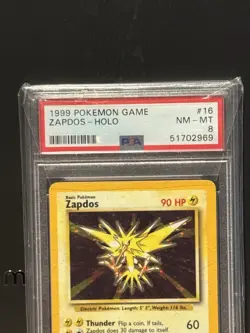 1999 Pokemon Base Set Zapdos Holo #16/102 PSA 8 NM-MT WOTC - Image 2