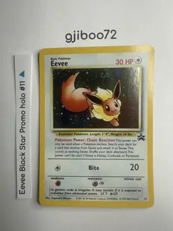 Pokemon - Eevee Black Star Promo 11 Holo - Rare - 1999-2000 WoTC - Image 1