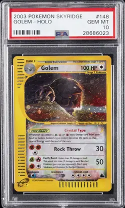 2003 POKEMON SKYRIDGE #148 GOLEM-HOLO PSA 10 - Image 1