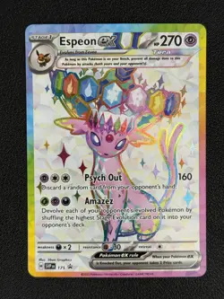 Espeon ex 175 SVP Black Star Promo Prismatic Evolutions Pokemon Card NM - Image 1