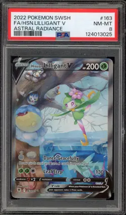 Pokemon Hisuian Lilligant V Astral Radiance Full Alt Art #163 PSA 8 - Image 1