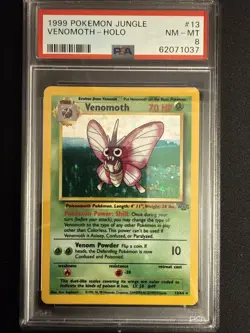 1999 Pokemon Jungle Holo Venomoth #13A PSA 8 - Image 1