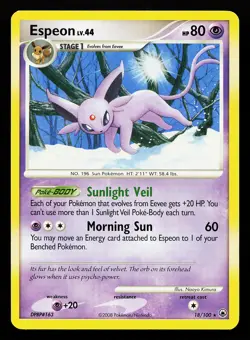 Espeon 18/100 Rare Majestic Dawn Pokemon Card - Image 1