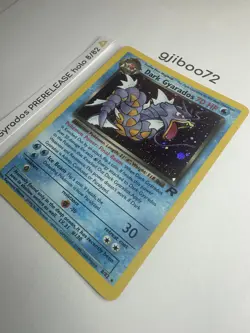 Pokemon Dark Gyarados 8/82 WotC Team Rocket Prerelease Holo Rare Promo NM - Image 2