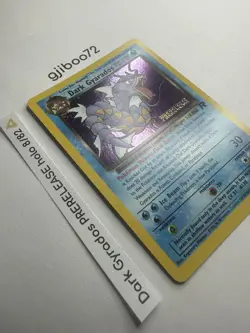 Pokemon Dark Gyarados 8/82 WotC Team Rocket Prerelease Holo Rare Promo NM - Image 3