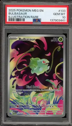 Pokemon Bulbasaur Mega Evolution Illustration Rare #133 PSA 10 Gem Mint - Image 1