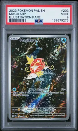 2023 POKEMON PAL EN-PALDEA EVOLVED ILLUSTRATION RARE #203 MAGIKARP PSA 9 - Image 1