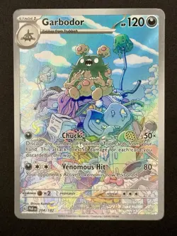 Pokemon TCG Garbodor Holo Card 204/182 Sv04: Paradox Rift - Image 1