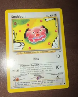 Snubbull 55/64 Pokemon Card Neo Revelation Common NM German - Image 1