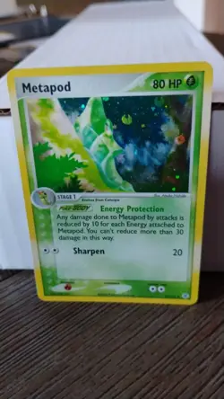 METAPOD Fire Red & Leaf Green POKEMON Holo Foil 2004 Trading Card 39/112 TCG - Image 1