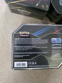 Pokemon Crown Zenith Tin Set of 3 Galarian Moltres Zapdos Articuno - Image 2