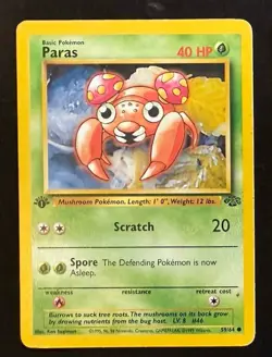 Paras 59/64 Jungle 1st Edition Vintage Pokemon - Image 1