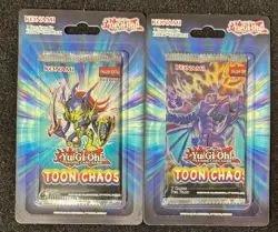 Yugioh TOON CHAOS 1st Edition Blister Booster Pack x2 - Image 1