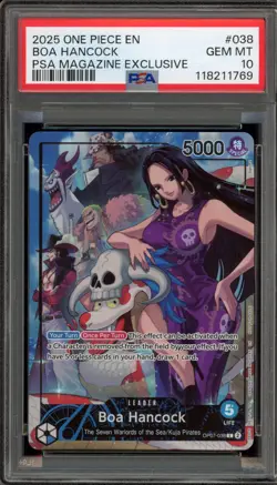 One Piece CCG Boa Hancock PSA Magazine Exclusive Promo OP07-038 PSA 10 Gem Mint - Image 1