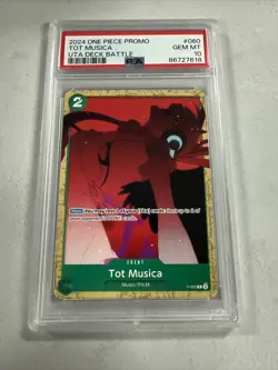 PSA 10 One Piece Card Game Tot Musica P-060 Uta Promo Alt Art Film Red - Image 1