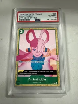 PSA 10 One Piece Card Game I'm Invincible ST11-005 Uta Promo Alt Art Film Red - Image 1