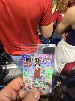 Limited One Piece CCG Monkey D Luffy College Basketball US Voyage Promo Card - Image 1