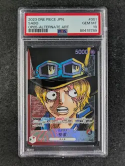 2023 One Piece SABO #OP05-001 Awakening Of The New Era Alt Art Japanese PSA 10 - Image 1