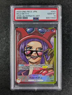 2023 One Piece BELO BETTY #OP05-002 Awakening Of The New Era Alt Art PSA 10 - Image 1