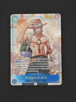 2025 ONE PIECE OP13-CARRYING ON HIS WILL ENGLISH PORTGAS D. ACE ALTERNATE ART NM - Image 1
