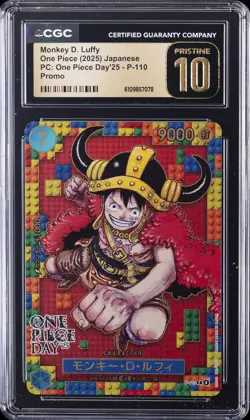 2025 ONE PIECE JPN PC: ONE PIECE DAY'25 PROMO MONKEY D. LUFFY CGC 10 PRISTINE - Image 1