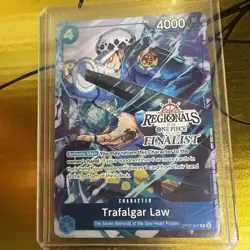 One Piece Tcg Trafalgar Law Op07-047 Regionals 2025 finalist stamped nm - Image 1