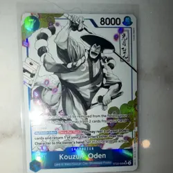Bandai One Piece Card Game Kouzuki Oden Character Card ST22-005 Holo English - Image 1