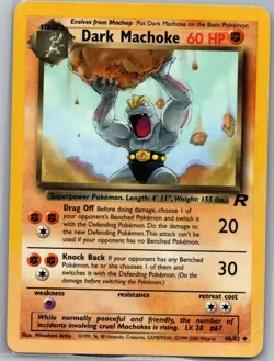 Dark Machoke 40/82 Non Holo Team Rocket - Pokemon Card - LP - Image 1