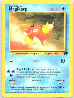 Magikarp 47/82 Non Holo Team Rocket - Pokemon Card - LP - Image 1