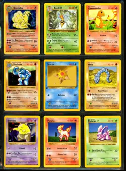1999 Pokemon BASE SET Cards Lot SHADOWLESS HOLO Ninetales RARE 1st Edition WotC - Image 2