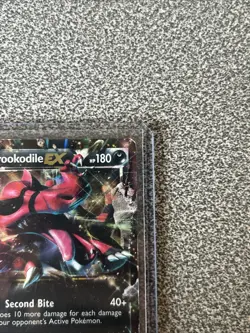 2014 POKEMON KROOKODILE EX HP 180 BLACK STARS XY 25 FULL HOLO PROMO FOIL CARD - Image 4