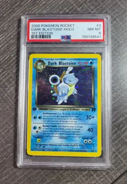 PSA 8 1st Edition Dark Blastoise 3/82 Team Rocket Holo Pokemon Card - Image 1