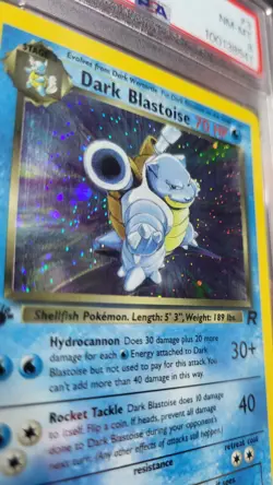 PSA 8 1st Edition Dark Blastoise 3/82 Team Rocket Holo Pokemon Card - Image 4