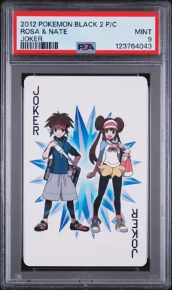 2012 POKEMON BLACK 2 PLAYING CARDS JOKER ROSA & NATE PSA 9 - Image 1