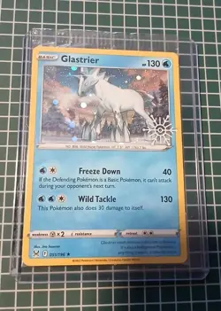 Sealed Promo Holo Glastrier w/Snowflake Stamp 051/196 Pokemon Card Lost Origin - Image 1