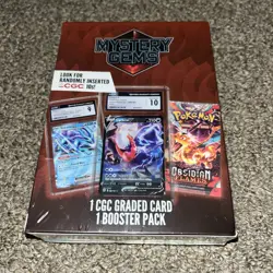 Pokemon TCG: Mystery Gems 2025 - 1 Graded Card, 1 Booster Pack - Image 1
