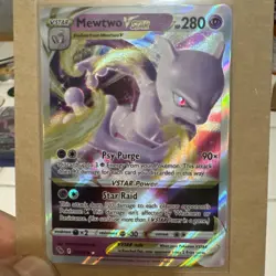 Pokemon Go Mewtwo VSTAR Holo Ultra Rare TCG Card 031/078 NM Condition - Image 1