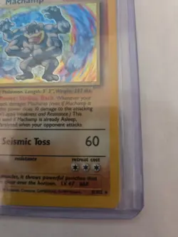 1999 Pokemon TCG Machamp Holo Unlimited Rare 1st Edition Card 8/102 Base Set LP - Image 5