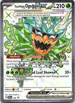 Pokemon tcg SV: Scarlet & Violet Promo Cards #166 Teal Mask Ogerpon ex - Image 1